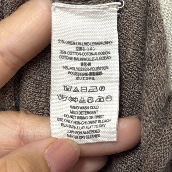 FREE PEOPLE FP Beach Brown and Cream Striped Women's Top Size Small - Picture 10 of 14